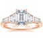 14K Rose Gold Cosette Diamond Ring (1 ct. tw.), smalltop view