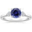 18KW Sapphire Perfect Fit Three Stone Diamond Ring, smalltop view