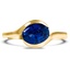Custom Asymmetrical Sapphire Bezel Ring