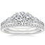 18K White Gold Luxe Nadia Diamond Ring (1/2 ct. tw.) with Luxe Ballad Diamond Ring (1/4 ct. tw.)