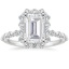 Moissanite Marseille Halo Diamond Ring (1/2 ct. tw.) in Platinum