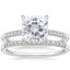 18KW Moissanite Petite Viviana Diamond Bridal Set (1/4 ct. tw.), smalltop view