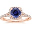 14KR Sapphire Joy Halo Diamond Ring (1/3 ct. tw.), smalltop view