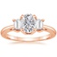 Rose Gold Moissanite Embrace Diamond Ring