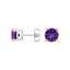 Silver Solitaire Amethyst Stud Earrings, smalladditional view 1