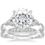18KW Moissanite Zinnia Diamond Bridal Set (1/2 ct. tw.), smalltop view