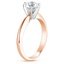 14K Rose Gold Six-Prong Classic Ring, smallside view