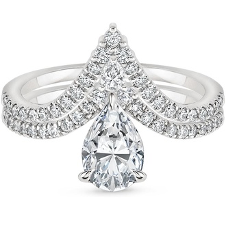 18K White Gold Nouveau Diamond Bridal Set