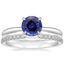 18KW Sapphire Freesia Ring with Sia Diamond Open Ring, smalltop view