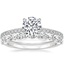 18K White Gold Petite Demi Diamond Ring (1/5 ct. tw.) with Versailles Diamond Ring (3/8 ct. tw.)