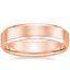 Rose Gold 5.5mm Beveled Edge Matte Wedding Ring