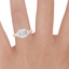 14K Rose Gold Faye Baguette Diamond Ring (1/2 ct. tw.), smallzoomed in top view on a hand