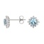 18K White Gold Sol Aquamarine and Diamond Earrings, smalladditional view 1