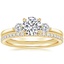 18K Yellow Gold Perfect Fit Three Stone Diamond Ring with Luxe Ballad Diamond Ring (1/4 ct. tw.)
