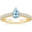 18KY Aquamarine Sienna Diamond Ring (3/8 ct. tw.), smalltop view