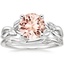 18KW Morganite Budding Willow Ring with Winding Willow Ring, smalltop view