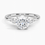 Moissanite Perfect Fit Three Stone Diamond Ring in Platinum