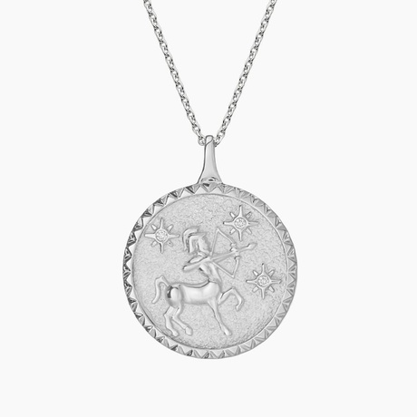 Zodiac Sign Silver Necklace { Cancer } – Lubdub