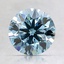 1.57 Ct. Fancy Vivid Blue Round Lab Created Diamond