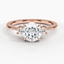 Rose Gold Moissanite Selene Diamond Ring (1/10 ct. tw.)