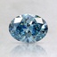 0.71 Ct. Fancy Vivid Blue Oval Lab Created Diamond