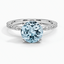 Aquamarine Luxe Petite Shared Prong Diamond Ring (1/3 ct. tw.) in 18K White Gold