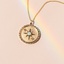 14K Yellow Gold Three Star Opal and Diamond Medallion, smalladditional view 1