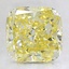 3.05 Ct. Fancy Vivid Yellow Cushion Lab Created Diamond