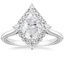 Moissanite Dahlia Diamond Ring (1/3 ct. tw.) in Platinum