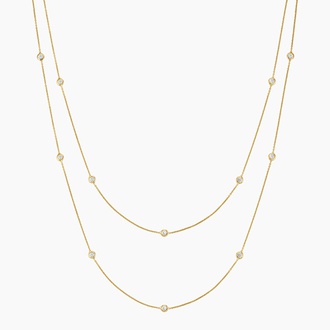 Bezel Diamond Strand Necklace (1 ct. tw)
