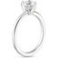 18KW Moissanite Six-Prong Petite Comfort Fit Ring, smalltop view