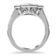 Vintage Inspired Filigree Halo Diamond Ring, smallside view