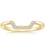 Yellow Gold Stackable Square Diamond Accented Ring 