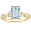 18KY Aquamarine Luxe Willow Diamond Ring (1/4 ct. tw.), smalltop view