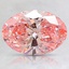 1.59 Ct. Fancy Intense Orangy Pink Oval Lab Created Diamond
