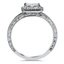 Split-shank Adorned Halo Diamond Ring, smallside view