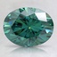 9x7mm Green Oval Moissanite