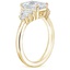 18KY Moissanite Faye Baguette Diamond Ring (1/2 ct. tw.), smalltop view