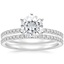 18KW Moissanite Six Prong Luxe Ballad Diamond Ring with Luxe Ballad Diamond Ring (1/4 ct. tw.), smalltop view