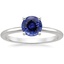 18KW Sapphire Four-Prong Petite Comfort Fit Solitaire Ring, smalltop view