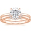 14KR Moissanite Elodie Ring with Crescent Diamond Ring, smalltop view