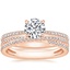 14K Rose Gold Elena Diamond Ring with Calypso Diamond Ring
