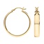 14K Yellow Gold Executive Hoop Earrings (4mm), smalladditional view 1