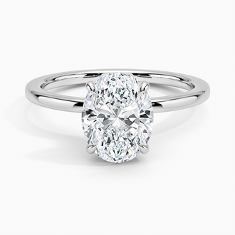 Platinum Secret Halo Diamond Ring
