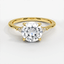 Yellow Gold Moissanite Aria Diamond Ring (1/10 ct. tw.)