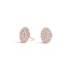 Oval Pavé Diamond Stud Earrings 