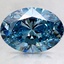 2.14 Ct. Fancy Vivid Blue Oval Lab Created Diamond