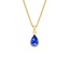 14K Yellow Gold Teardrop Lab Created Sapphire Pendant, smalladditional view 2