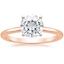 14KR Moissanite Four-Prong Petite Comfort Fit Solitaire Ring, smalltop view