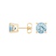 14K Yellow Gold Solitaire Aquamarine Stud Earrings, smalladditional view 1